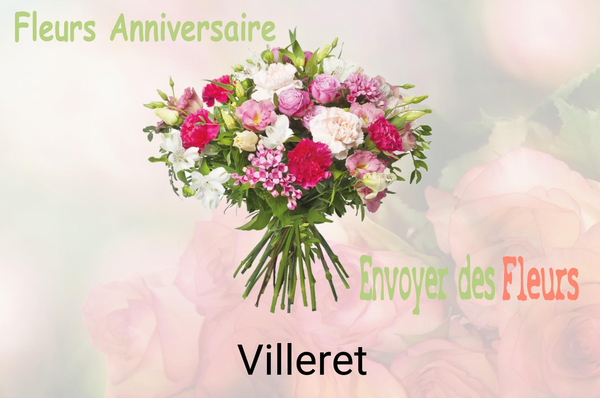 Bouquet de fleurs d’anniversaire livré à Villeret