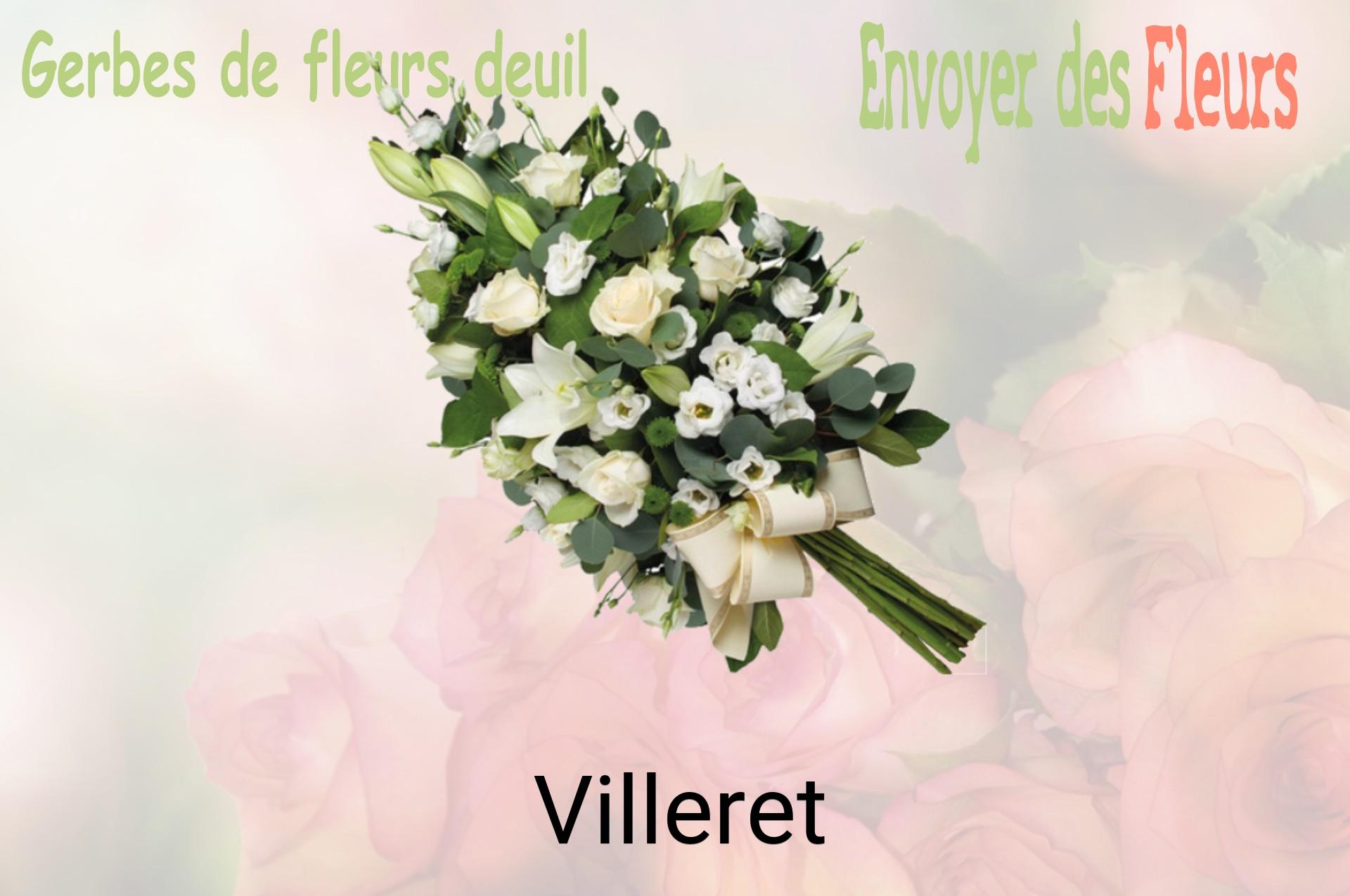 Gerbe de fleurs de deuil livrée à Villeret
